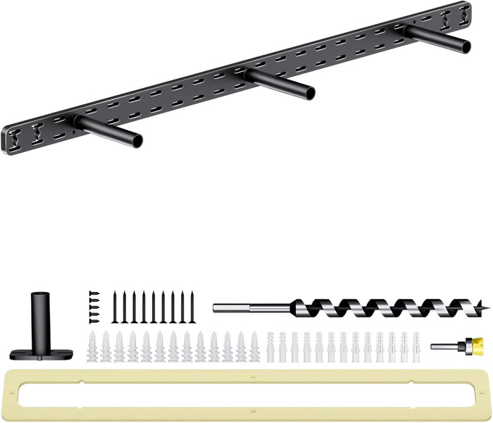 1pc Floating Shelf Hardware Heavy Duty Hidden Shelf Brackets Support,Wall Mounting Invisible Floating Shelves Bracket with Jig (34" x 4" x 1.5" with Tools)