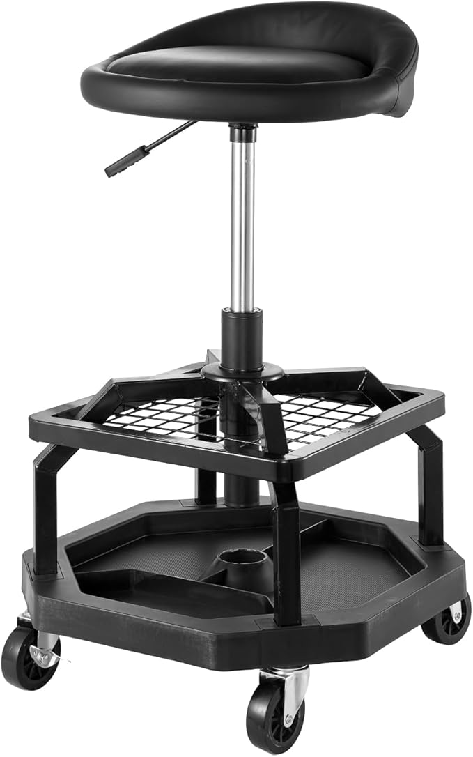 VEVOR Industrial Black Pneumatic Garage Seat/Work Stool