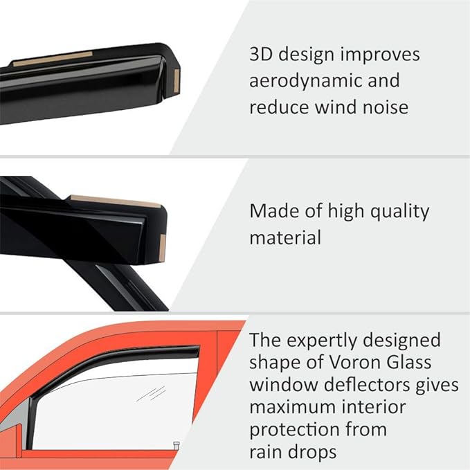 Voron Glass in-Channel Extra Durable Rain Guards