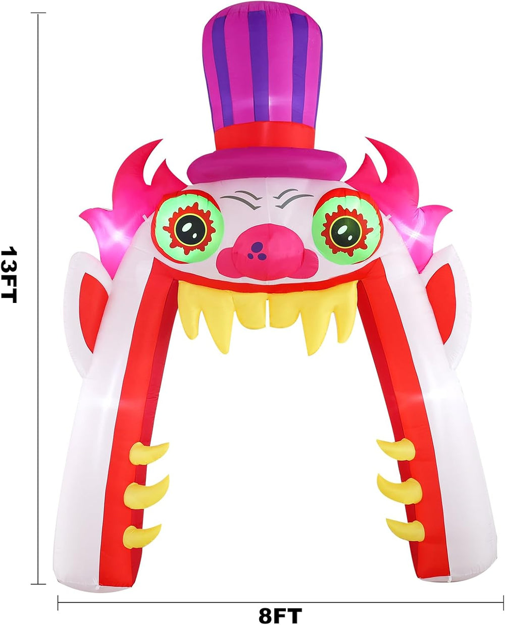 13ft Clown Arch Halloween Inflatable Outdoor Decoration, Courtyard Decoration...
