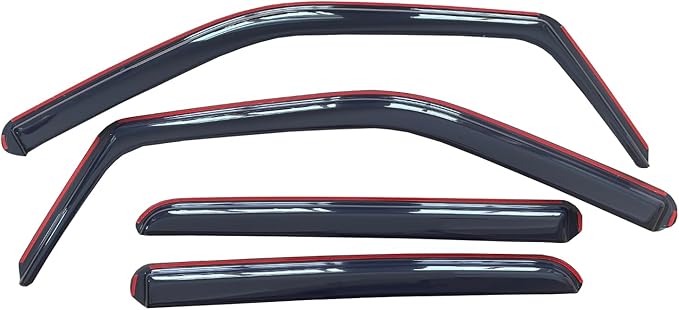 in-Channel Window Visor Deflector Compatible (4Pcs)