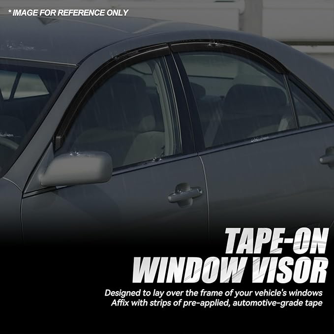Auto Dynasty 4Pcs Carbon Fiber Pattern Window Visors Compatible