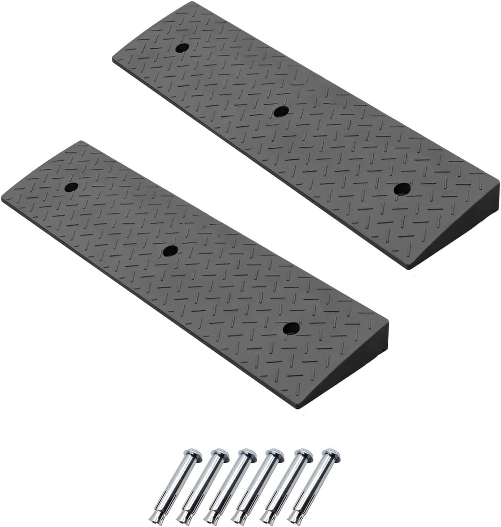 2 Pack 1.6'' Rise Rubber Curb Ramp Heavy Duty Loading Rubber Curb Ram...