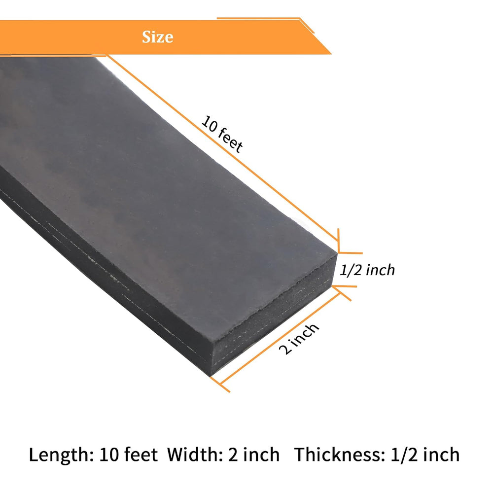 Reinforced Adhesive Solid Rubber Strips Cloth Inserted, 1/2" Thick x 2&q...