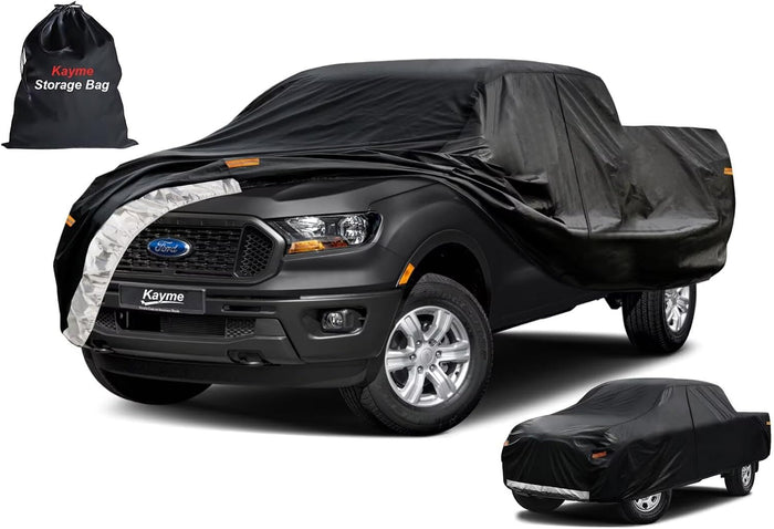 Kayme Truck Cover Custom Fit Ford Ranger Super Cab/Crew Cab Short Bed. Full