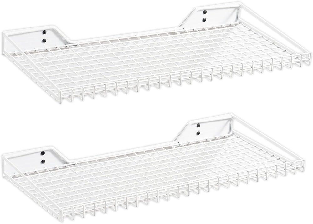 Wallmaster Heavy Duty Garage Wall Shelving 2 Pack 23.6"x11.8" Metal...