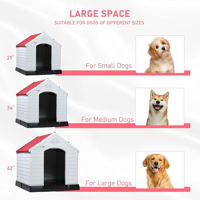 LEMBERI Durable Waterproof Plastic Dog House