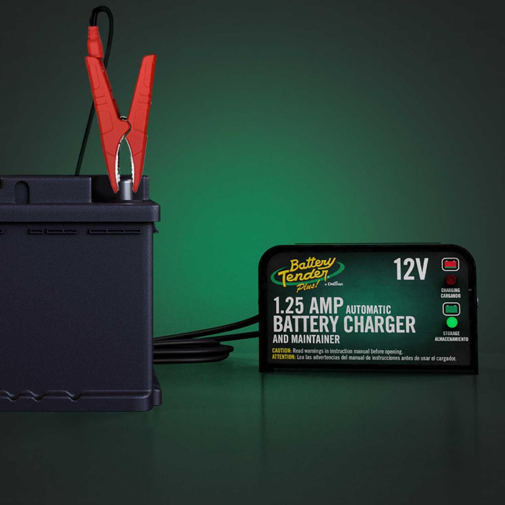 Battery Tender Plus 12V 1.25 AMP Car & Motorcycle Battery Charger and Mai...