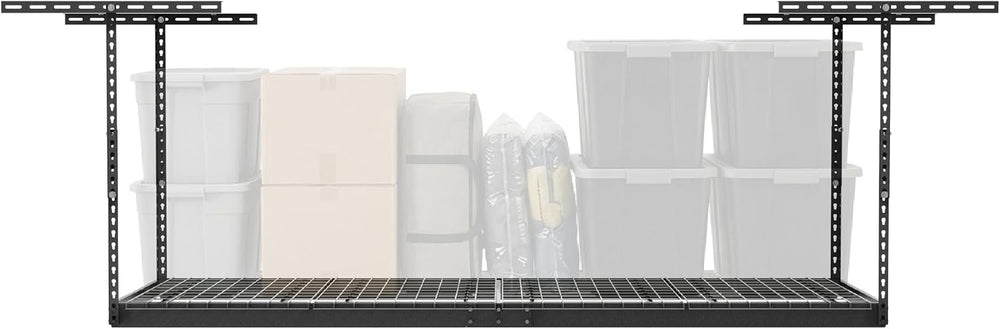 MonsterRax 3x8 Overhead Garage Storage Rack, Gray, 12"-24" Height