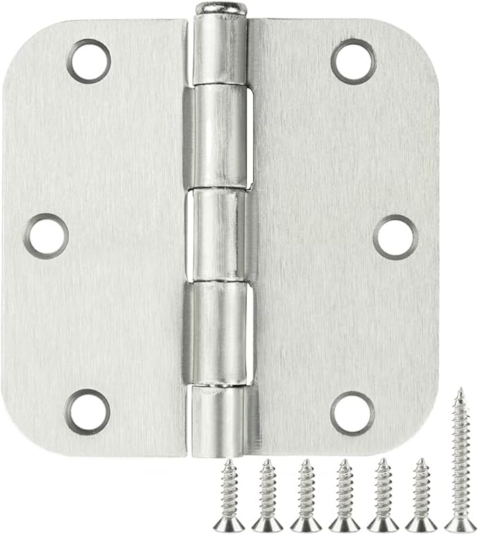 100 Pack Interior Door Hinges Brushed Nickel 3.5 inch x 3 1/2" 5/8"...