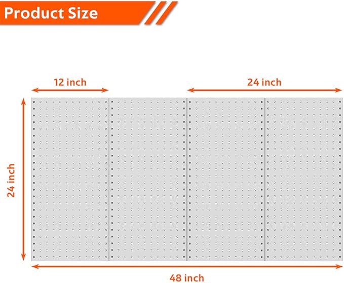 Ultrawall 4 Pcs Metal Pegboard Wall Panels, Peg Boards