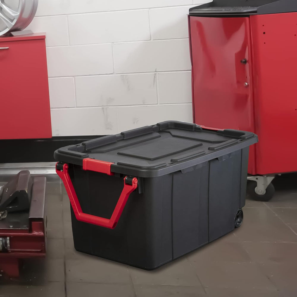 Storage Bins 40 Gallon Heavy-Duty Plastic Storage Bins, 2 Pack Container Tote...