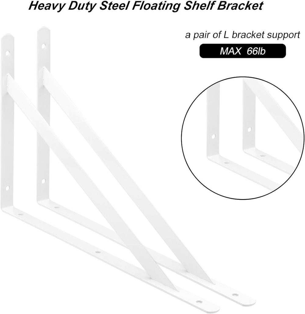 16 Pack 12 Inch Shelf Brackets Heavy Duty Right Angle Bracket Triangle Shelf ...