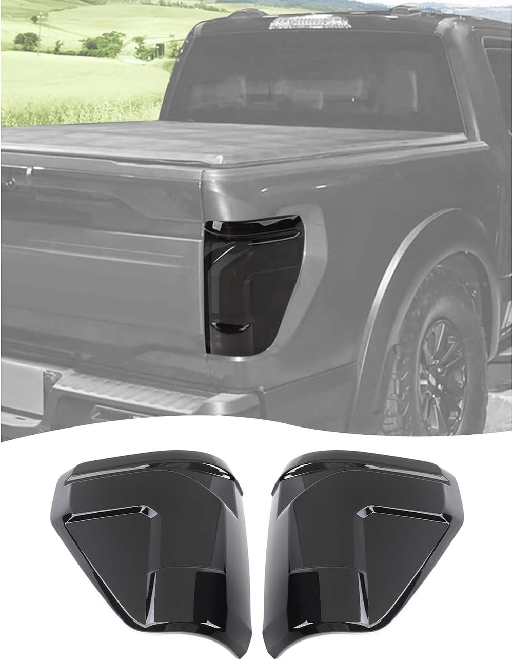 Hoolcar Tail Light Lamp Cover Guard Trim Compatible with Ford F150/Raptpr 202...