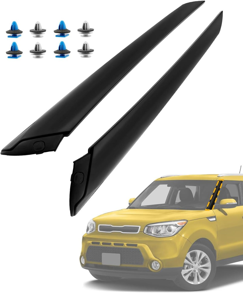 Windshield A-Pillar Trim Molding Set, Compatible with 2014-2019 Kia Soul, Fro...