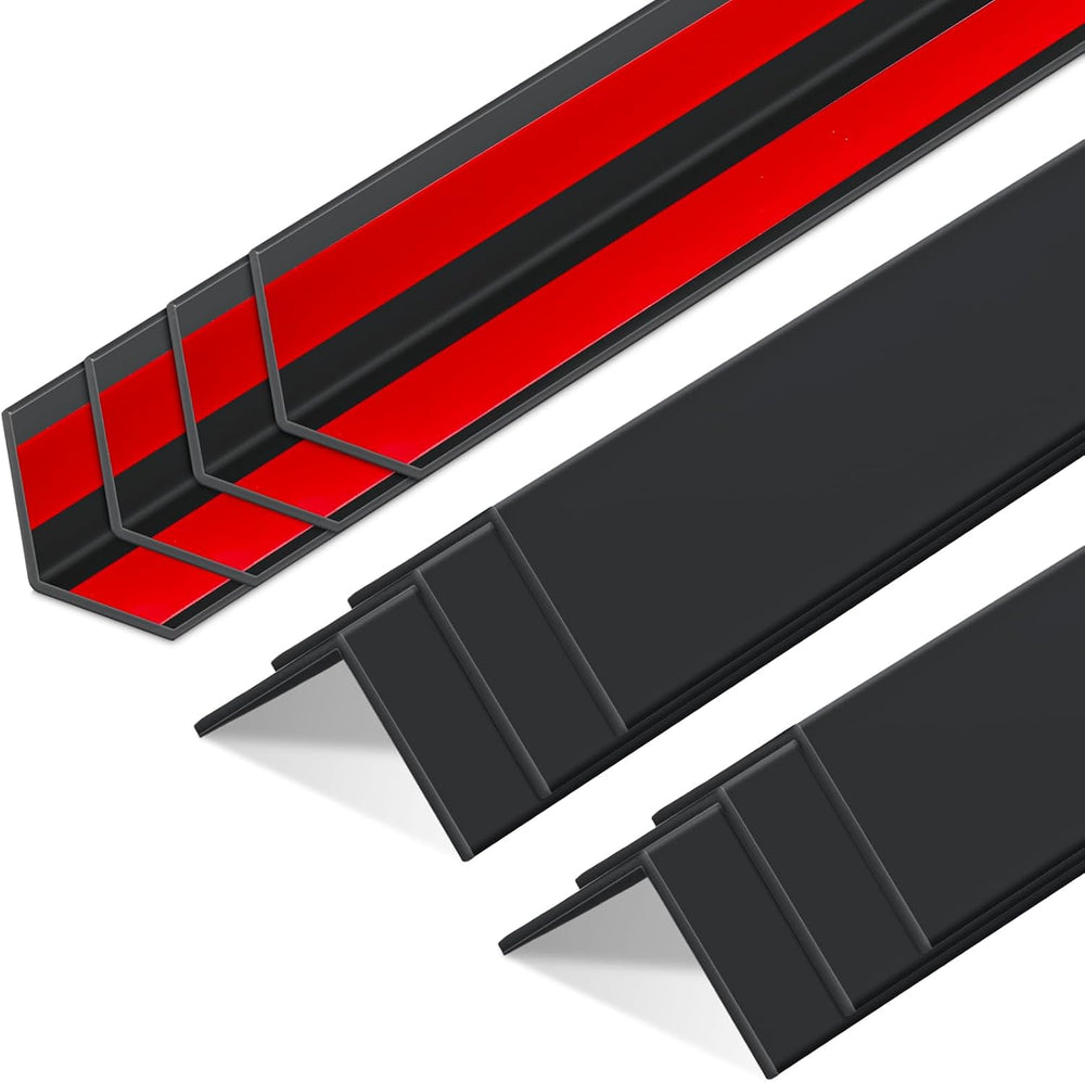 Sasylvia 10 Pcs 1-1/2 x 48 Inches Wall Corner Protector Guards Bulk, Black
