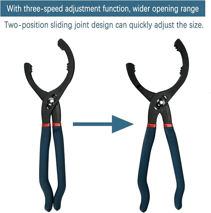 Oil Filter Wrench Set, Oil Filter Removal Tool, No Slipping (2pcs)