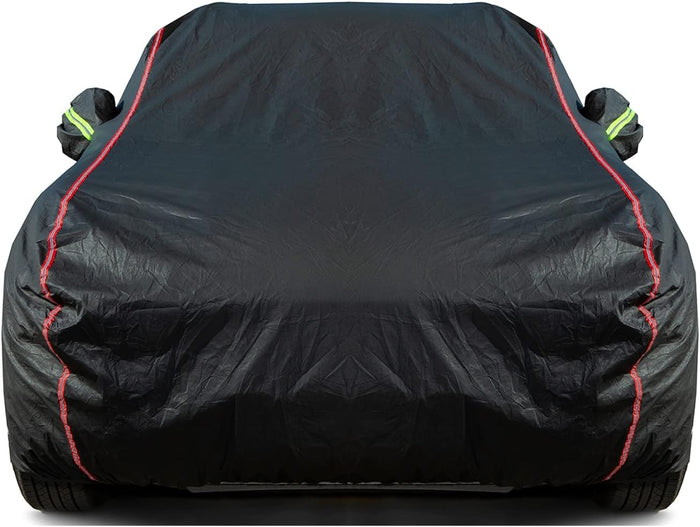 Breathable New Material, Waterproof Car Cover, Locks and Zipper Doors,