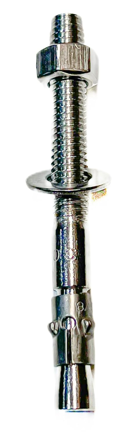 Mighty Fasteners 304 Stainless Steel Wedge Anchors 3/8" X 6" - 10 Pack