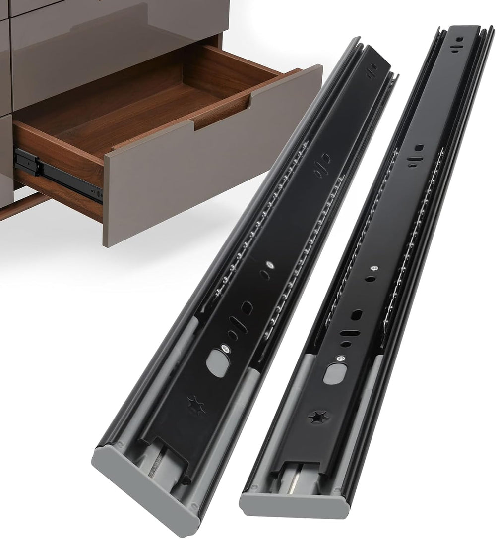 Goldenwarm 12 Inch Black Soft Close Drawer Slides 20 Pack 10 Pairs 100lb
