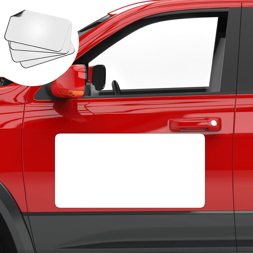 4 Pack Blank Car Door Magnet Sticker, Rounded Corners Magnetic Vehicle Sign