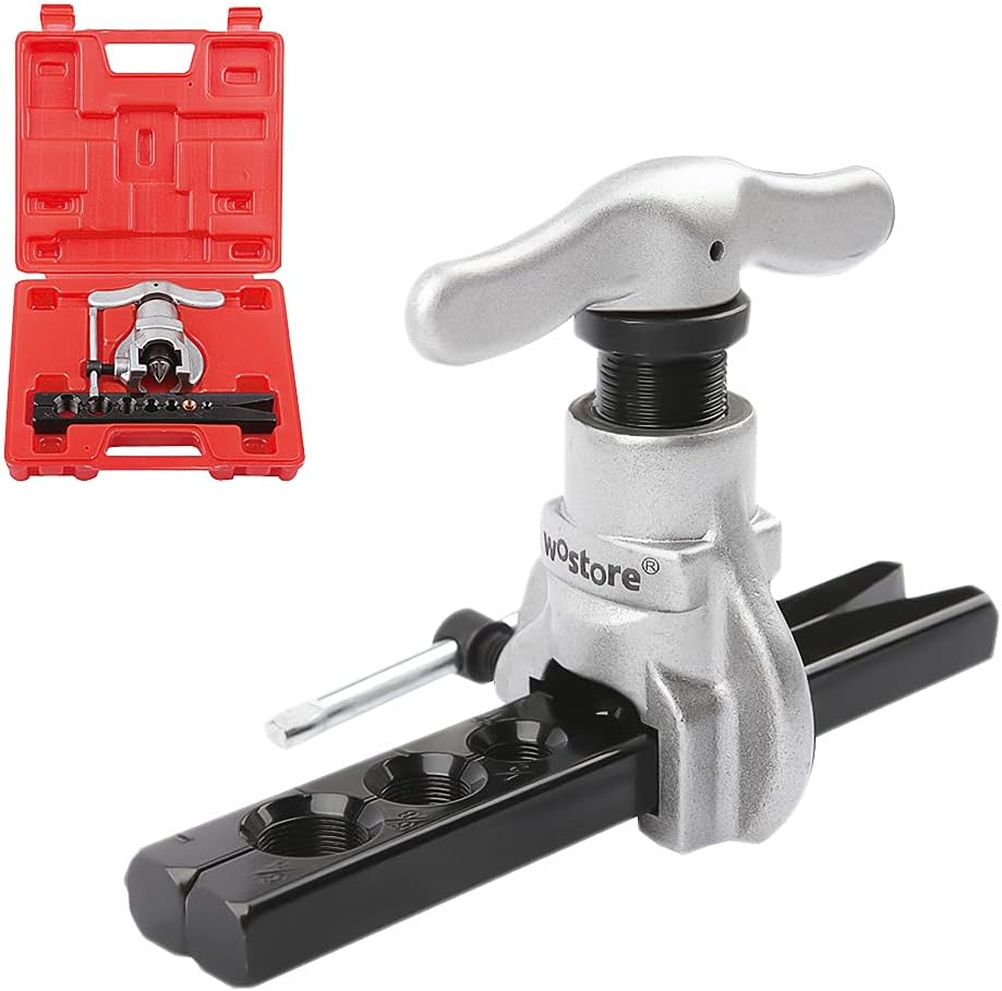 Wostore Eccentric Flaring Kit, 7 Dies 3/16-3/4" for Copper Pipe HVAC
