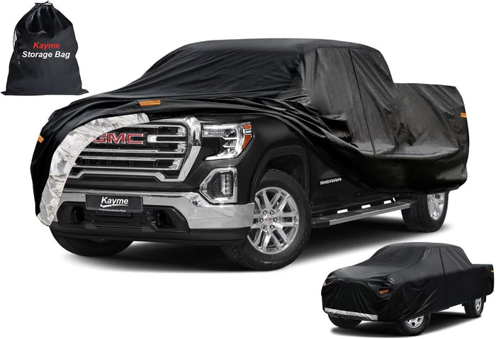 Kayme Truck Cover Custom Fit GMC Sierra Regular Cab Long Bed. Full Exterior