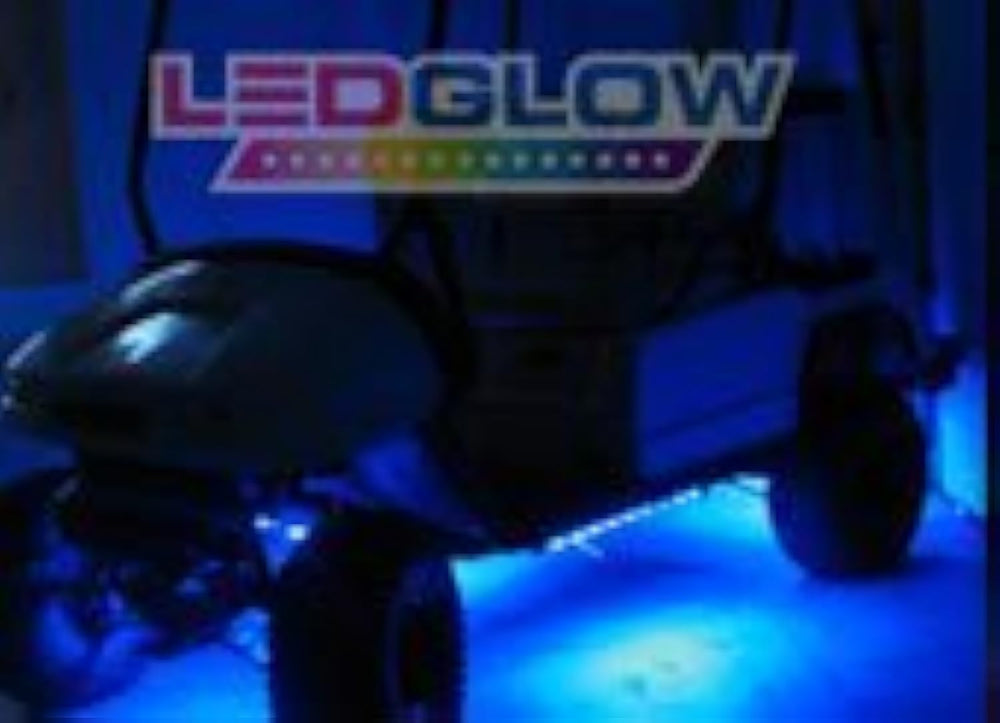 LEDGlow 4pc Blue LED Golf Cart Underbody Underglow Accent Neon Light Kit for ...