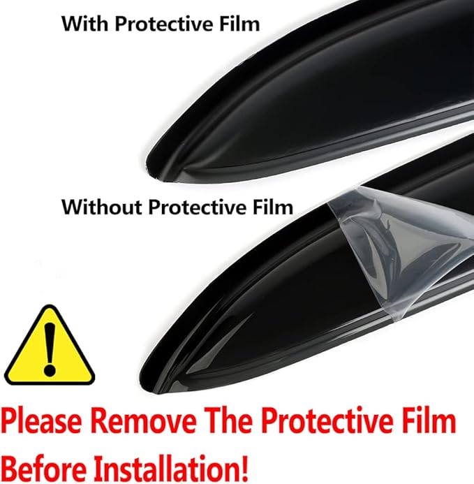 94514 Side Window Visor Wind Vent Deflector, Dark Smoke Window Shade fit