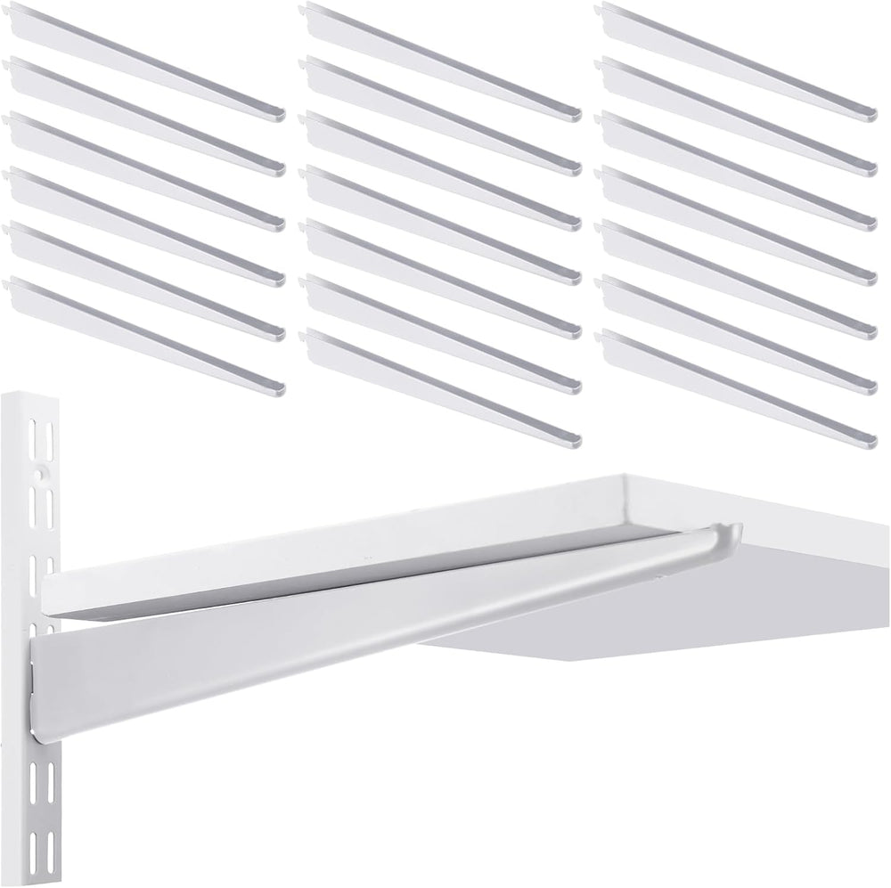 CroBlissful 20 Pcs Adjustable Shelf Brackets for Double Track System Closet O...