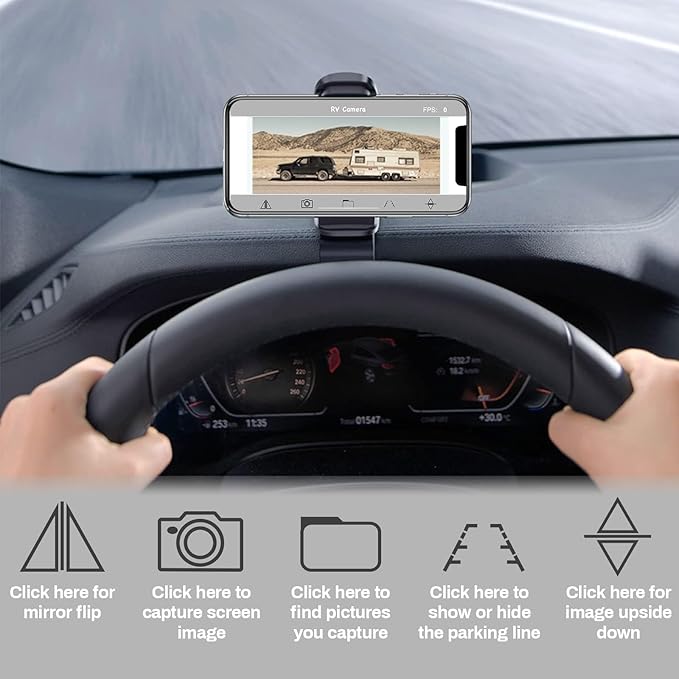 EWAY WiFi Magnetic Hitch Wireless Backup Rear/Front View Camera Rechargeable