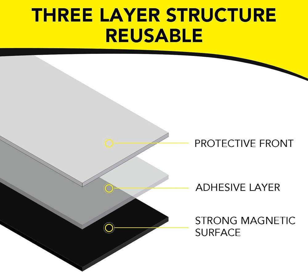 DIYMAG Magnetic Adhesive Sheets,4" x 6" 60 Pack Flexible Magnets fo...