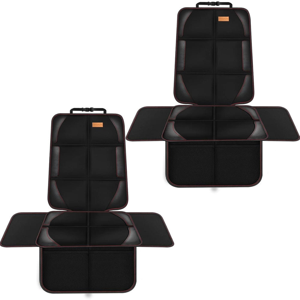 Bacgnyer Car Seat Protector, Waterproof 600D, 2 Pack, Black & Red Stitching