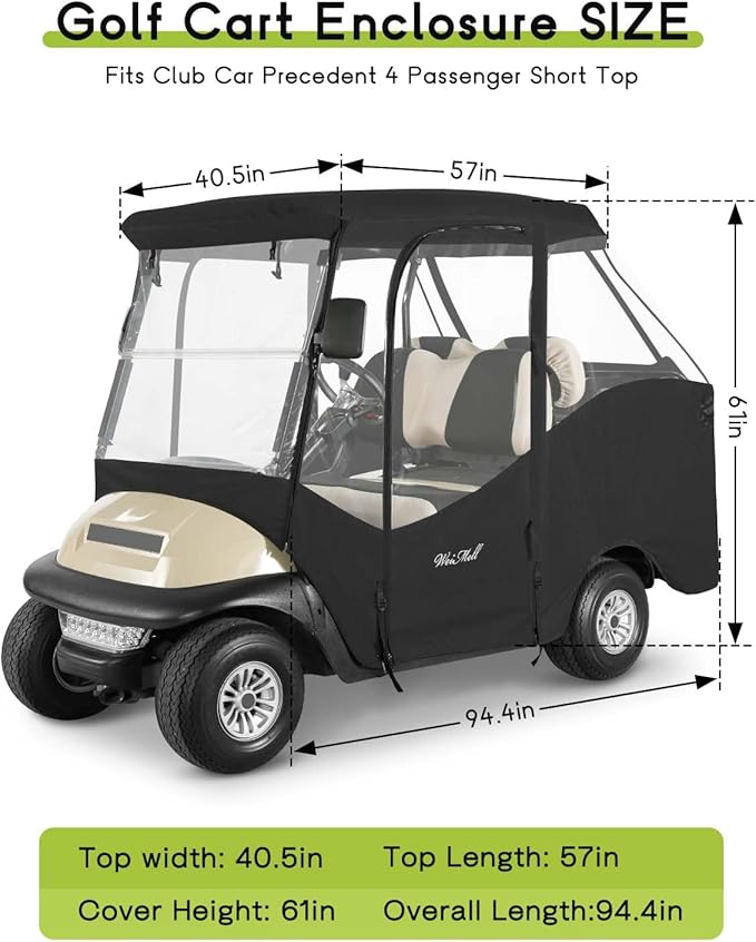 4 Passenger Golf Cart Enclosure
