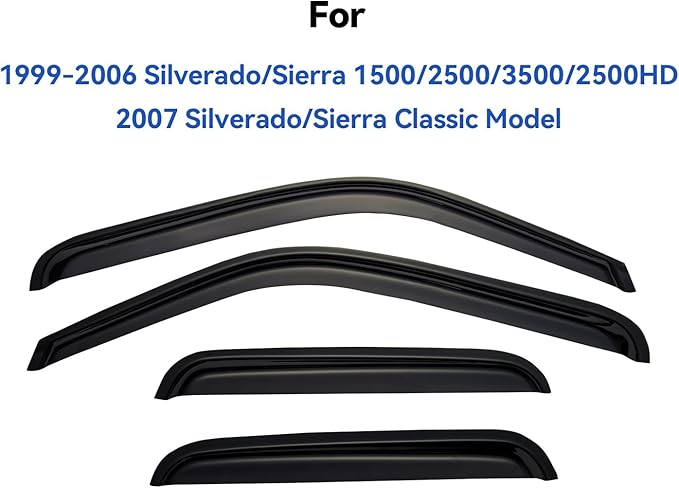 Window Visors Rain Guards for 1999-2006 Chevy Silverado/GMC Sierra 1500/2500/