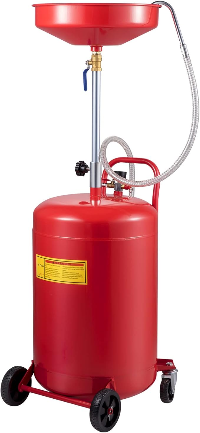VEVOR 20-Gallon Waste Oil Drain Tank, Air Operated Portable Oil Drainer