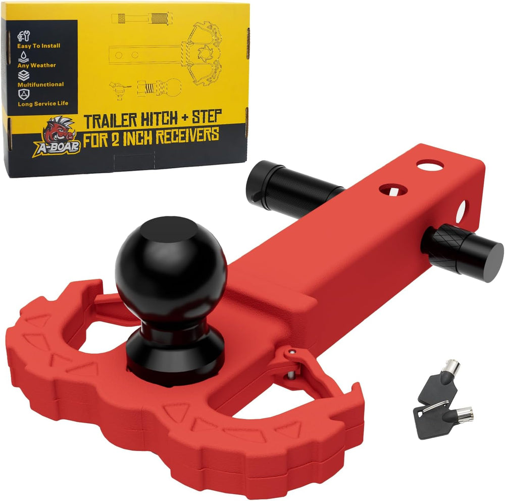 Towing Hitch Step for 2" Receivers, Trailer Hitch with 2-Inch Ball Hitch...