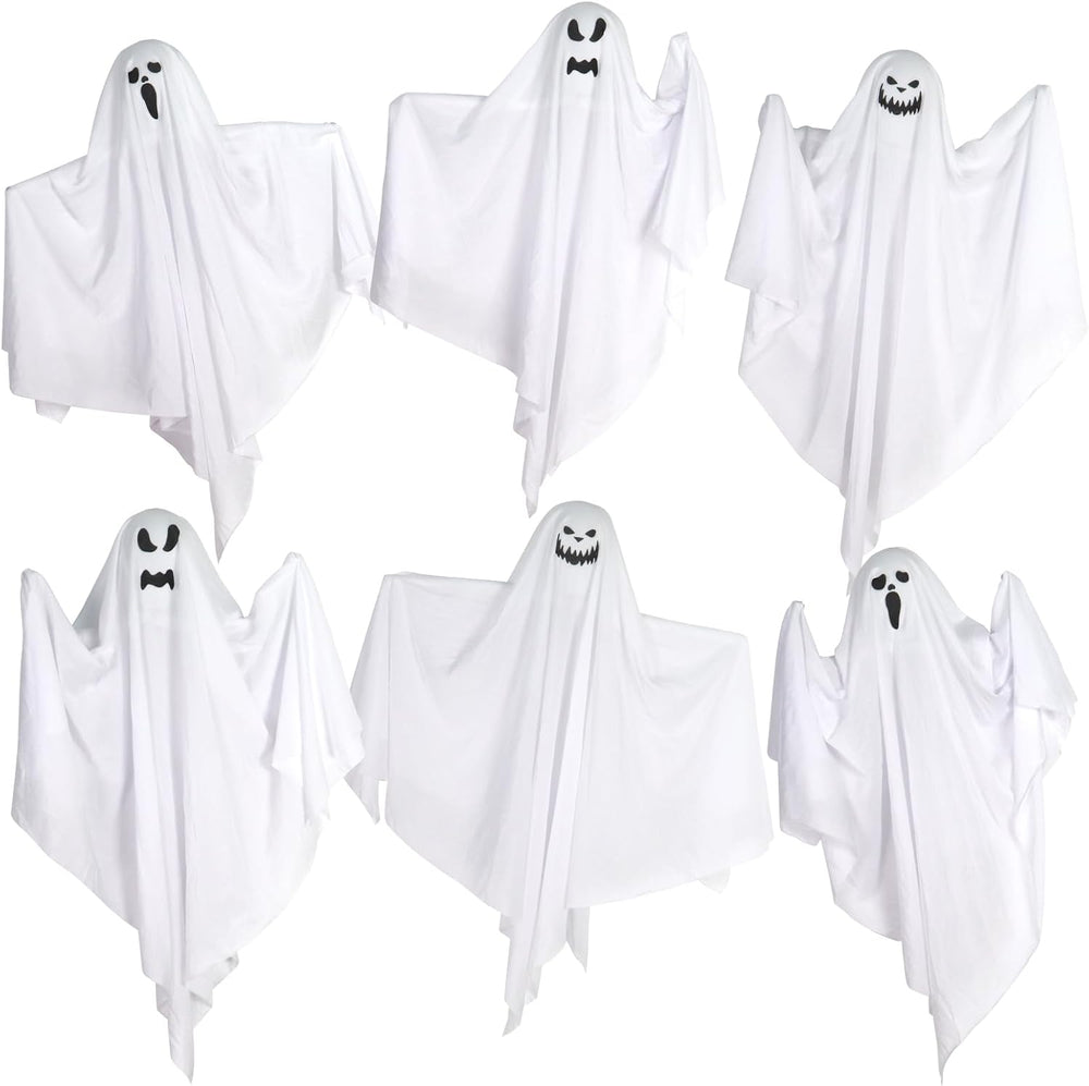 6 Pack Halloween Hanging Tree Ghosts, 27.6 Inch Flying Ghost Decorations