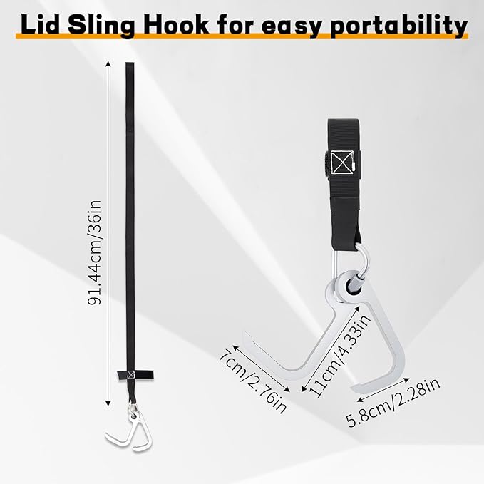 Manhole Hook Tool, Portable Versatile Hook (2 Pcs)