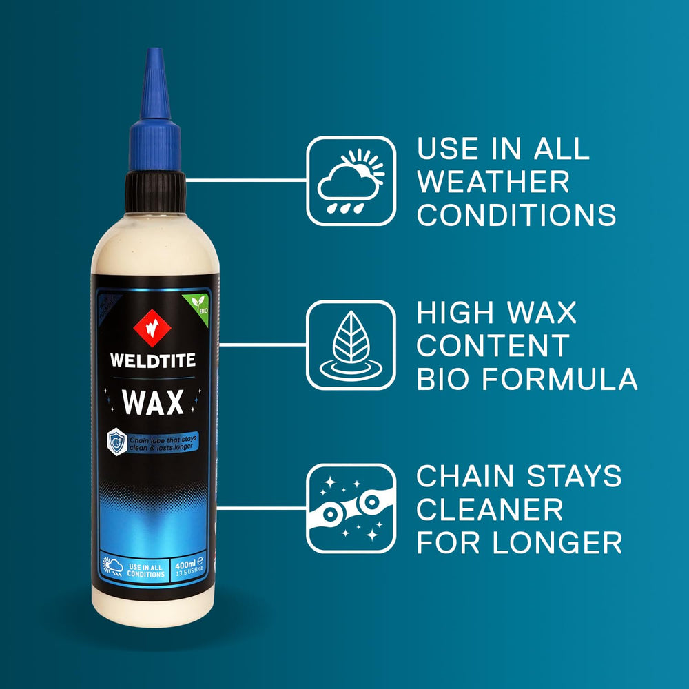 WELDTITE All Weather Wax Bike Chain Lube, 13.52 Fl oz