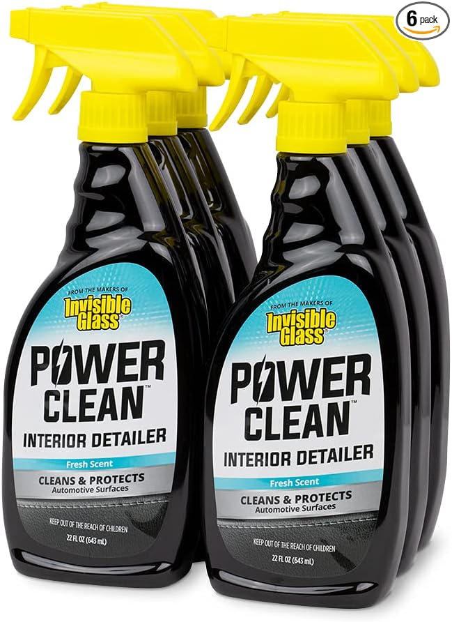 Invisible Glass 92024-6PK Power Clean Automotive Interior Detailer Cleaner