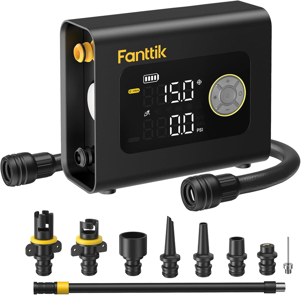 Fanttik X9 Cross Tire/SUP Inflator, 75PSI Paddle Board Pump with Deflation