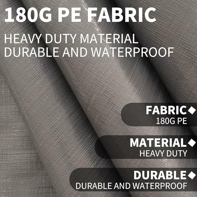 10' x 20' Upgraded Carport Replacement Canopy Cover Grey