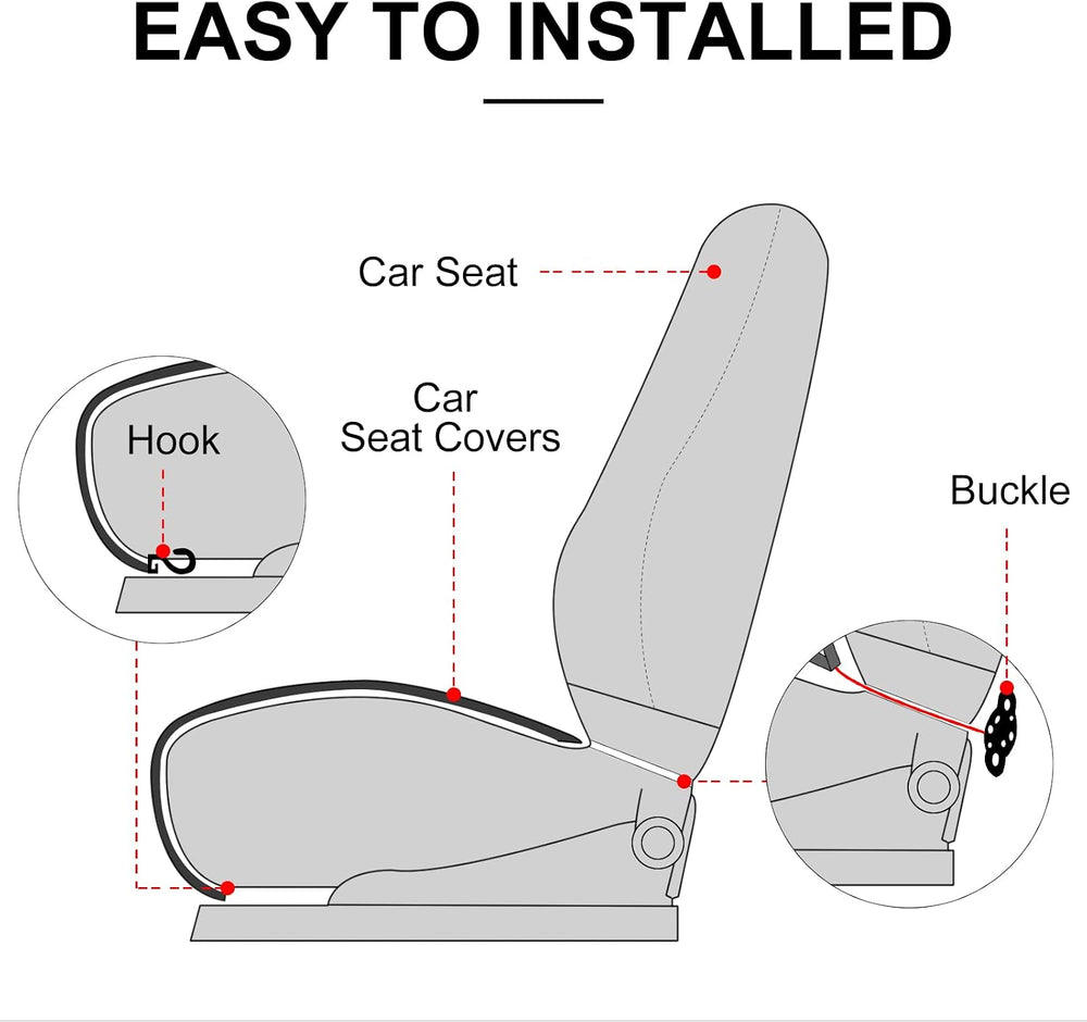 surpassme Car Seat Covers Universal Seat Covers for Car Accessories with Stor...