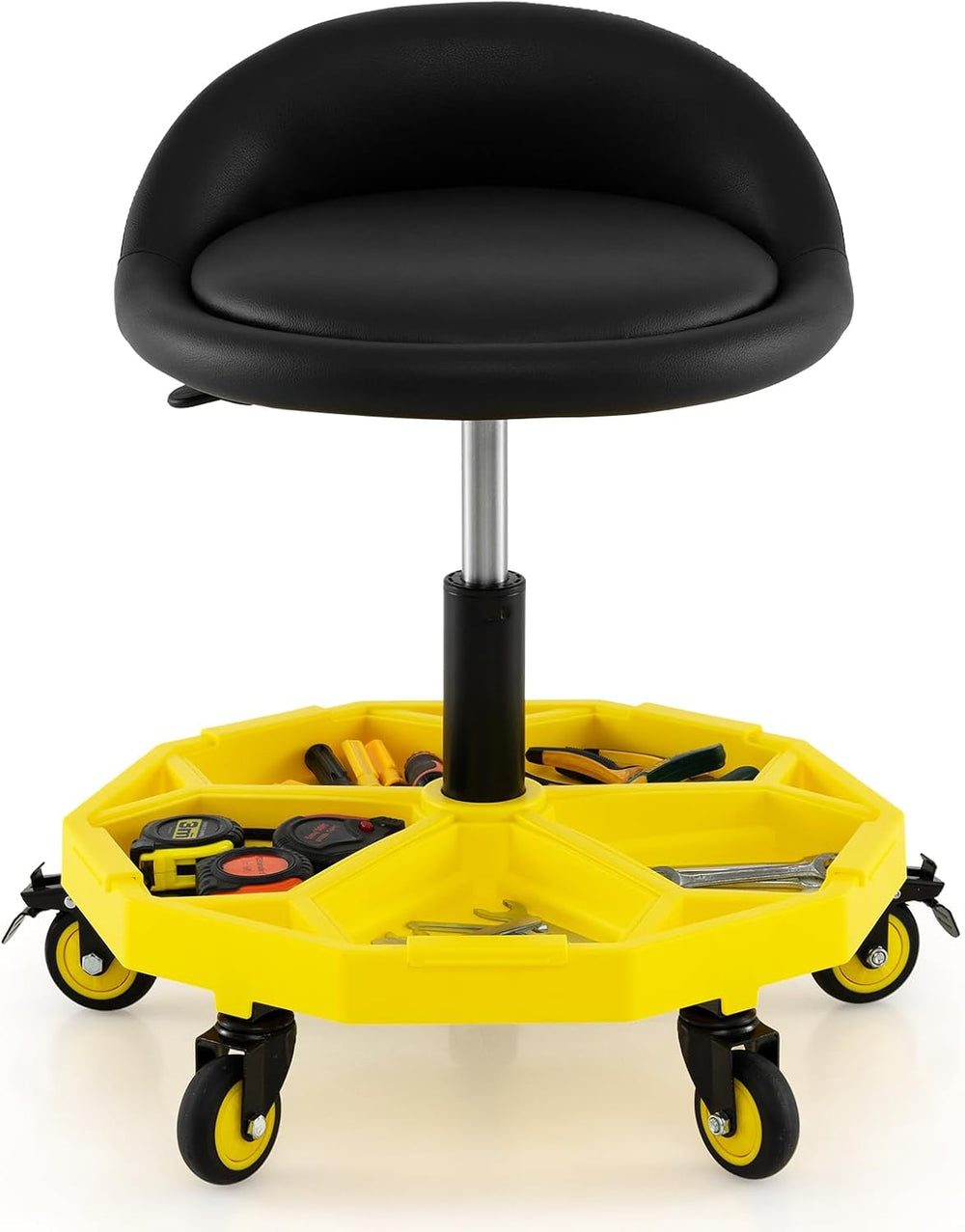 Mechanic Stool, 350 LBS Capacity Rolling Shop Stool