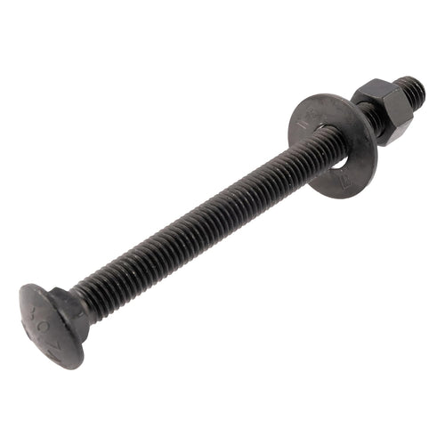 1/2 in. x 6 in. black carriage bolt shown in use