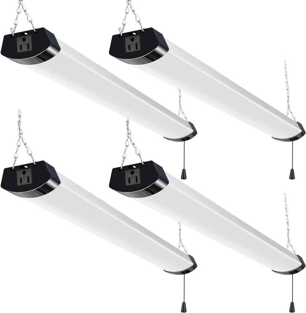 hykolity 120W LED Shop Light Linkable, 5000K 4FT Black Utility Shop Lights