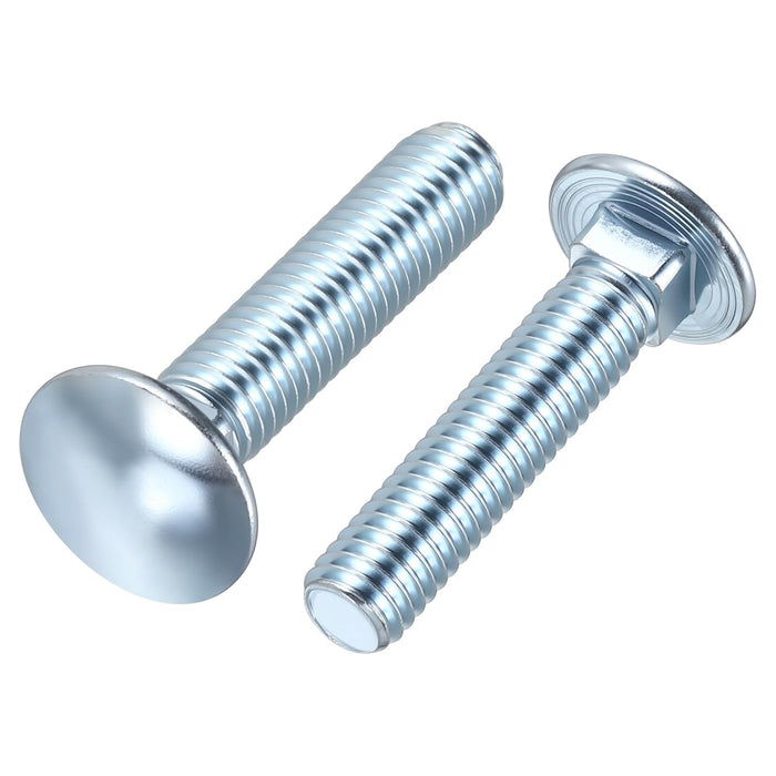 100Pcs 5/16"-18x1-1/2 Carriage Bolt White Galvanized