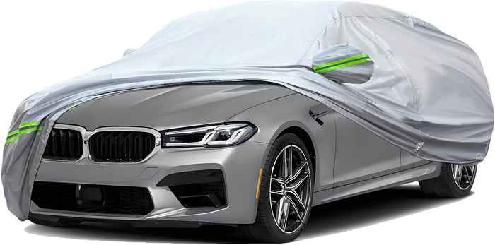 TUCAREST 6-Layers Premium Full Car Cover Hard Shell Zipper Design Waterproof
