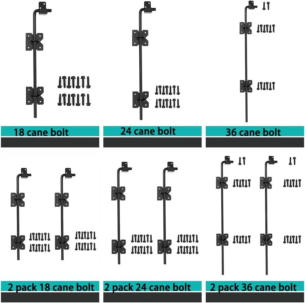 Heavy Duty 36 inch Cane Bolt Drop Rod Gate Drop Pin Steel Material -1 Pack ma...